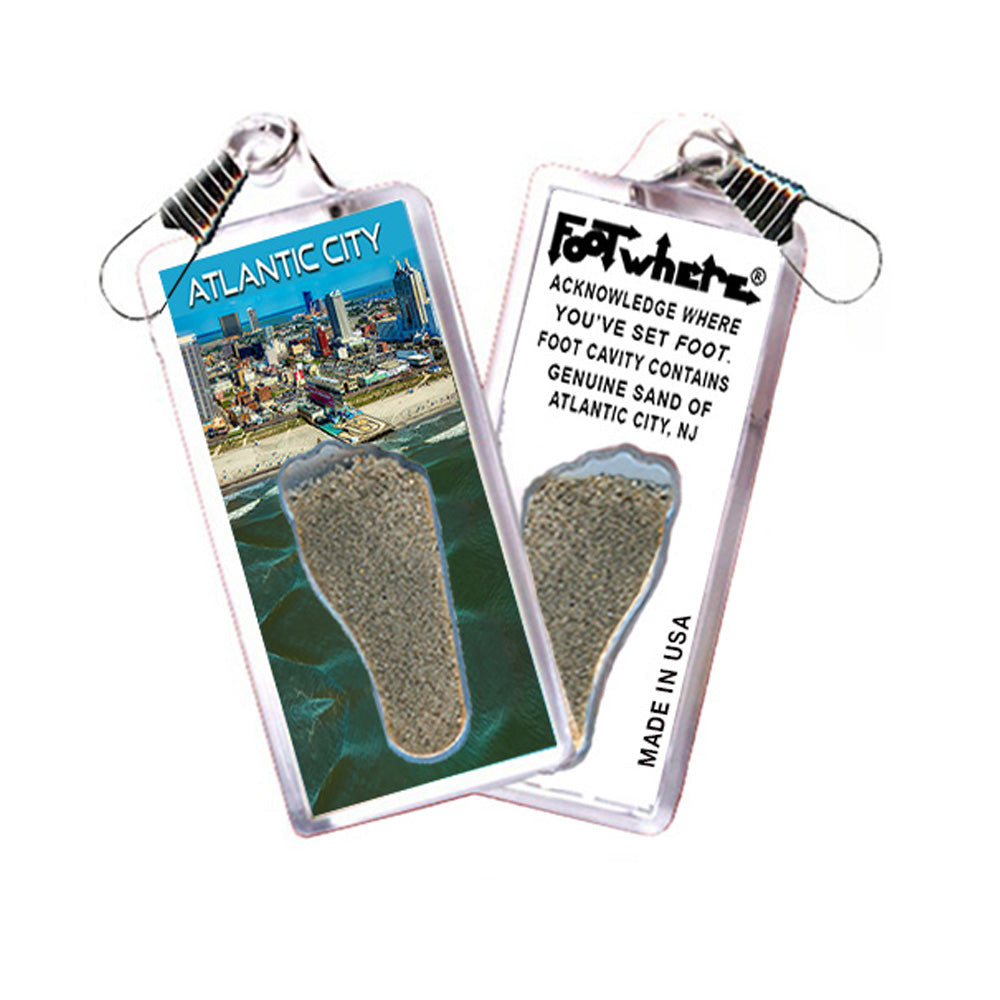 Atlantic City FootWhere® Souvenir Zipper-Pull. 72 pieces/ 6 assorted styles.