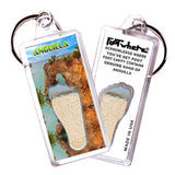 Anguilla FootWhere® Souvenir Keychains. 72 pieces/6 assorted styles.
