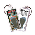 Load image into Gallery viewer, Alaska FootWhere Souvenir Keychain. 72 pieces/6 assorted styles.