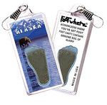 Load image into Gallery viewer, Alaska FootWhere Souvenir Zipper-Pull. 72 pieces/6 assorted styles.