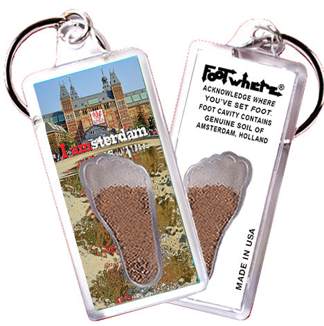 Amsterdam FootWhere® Souvenir Keychains. 72 pieces/6 assorted styles.