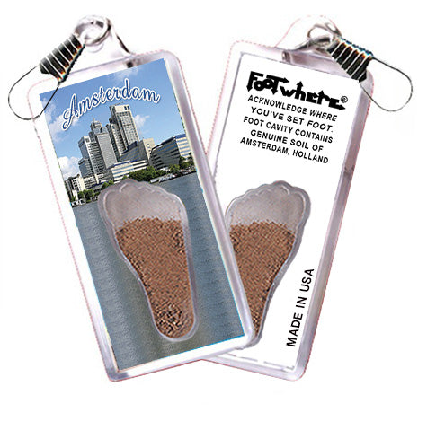 Amsterdam FootWhere Souvenir Zipper-Pulls. 72 pieces/6 assorted styles.