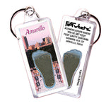 Load image into Gallery viewer, Amarillo FootWhere® Souvenir Keychain. 72 pieces/6 assorted styles.
