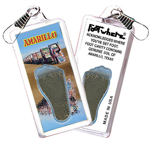 Amarillo FootWhere® Souvenir Zipper-Pull. 72 pieces/6 assorted styles.