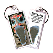 Anchorage FootWhere Souvenir Keychains. 6 Piece Set. Made in USA