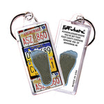 Load image into Gallery viewer, Anchorage FootWhere Souvenir Keychains. 6 Piece Set. Made in USA