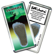 Anchorage FootWhere Souvenir Fridge Magnet. Made in USA