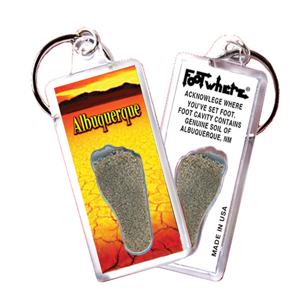 Albuquerque FootWhere® Souvenir Keychain. 72 pieces/ 6 assorted styles.