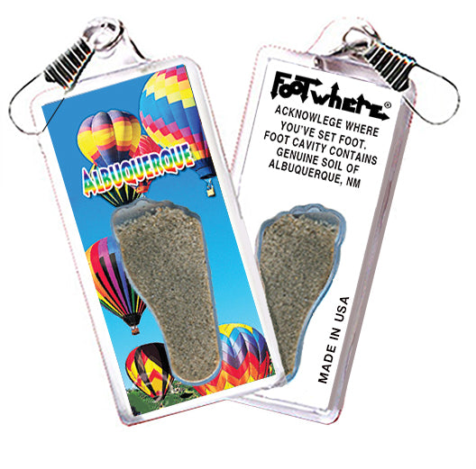 Albuquerque FootWhere® Souvenir Zipper-Pull. 72 pieces/6 assorted styles.