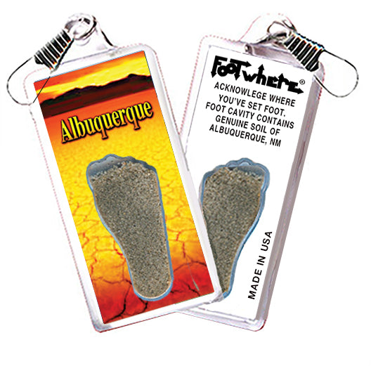 Albuquerque FootWhere® Souvenir Zipper-Pull. 72 pieces/6 assorted styles.