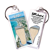 Aruba FootWhere® Souvenir Keychains. 72 pieces/6 assorted styles.
