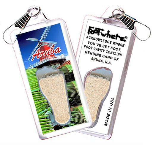 Aruba FootWhere® Souvenir Zipper-Pull. 72 pieces/6 assorted styles.