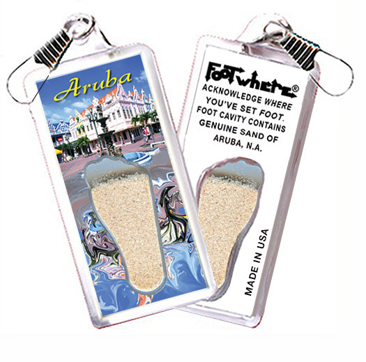 Aruba FootWhere® Souvenir Zipper-Pull. 72 pieces/6 assorted styles.