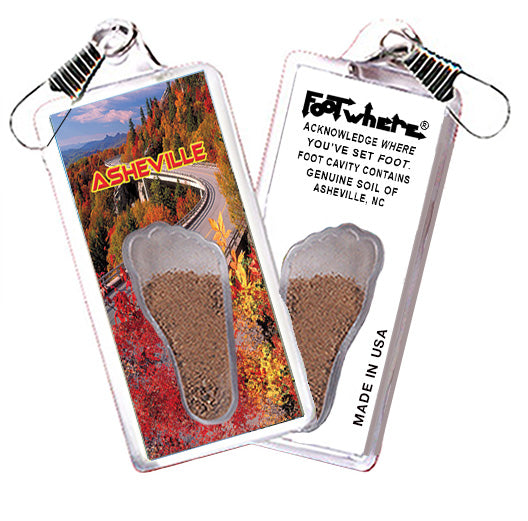 Asheville FootWhere® Souvenir Zipper-Pull. 72 pieces/ 6 assorted styles.