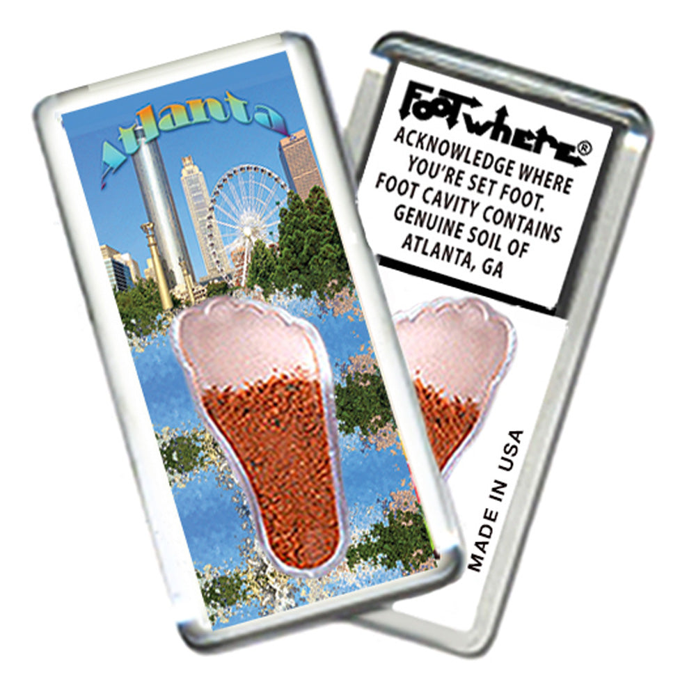 Atlanta FootWhere® Souvenir Magnet. 72 pieces/ 6 assorted styles.