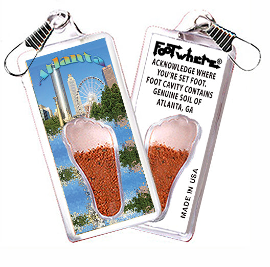 Atlanta FootWhere® Souvenir Zipper-Pull. 72 pieces/ 6 assorted styles.