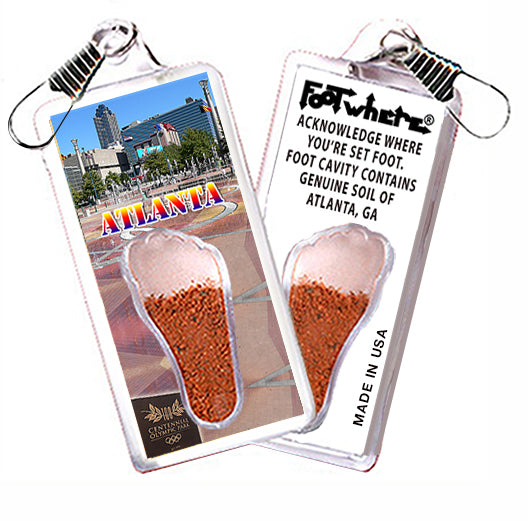 Atlanta FootWhere® Souvenir Zipper-Pull. 72 pieces/ 6 assorted styles.