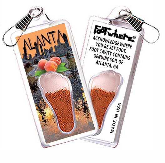 Atlanta FootWhere® Souvenir Zipper-Pull. 72 pieces/ 6 assorted styles.