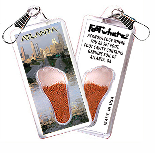 Atlanta FootWhere® Souvenir Zipper-Pull. 72 pieces/ 6 assorted styles.