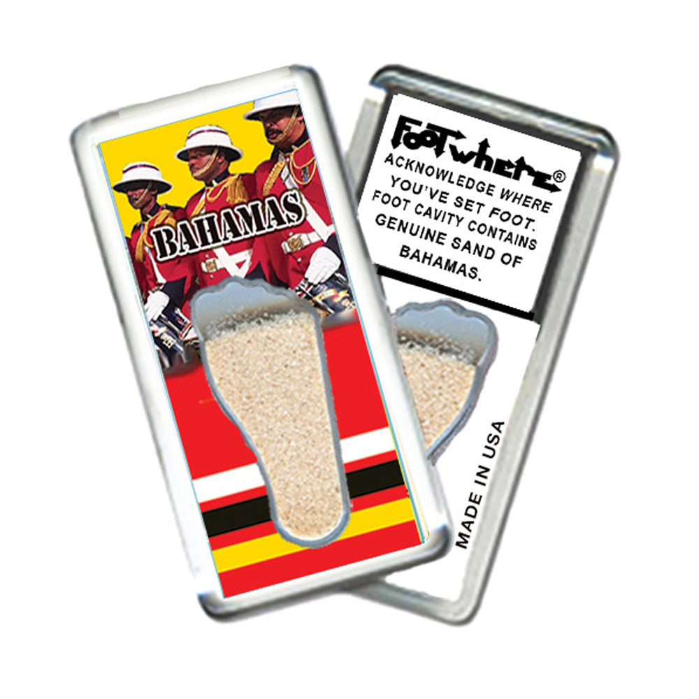 Bahamas FootWhere Souvenir Magnets. 72 pieces/6 assorted styles.