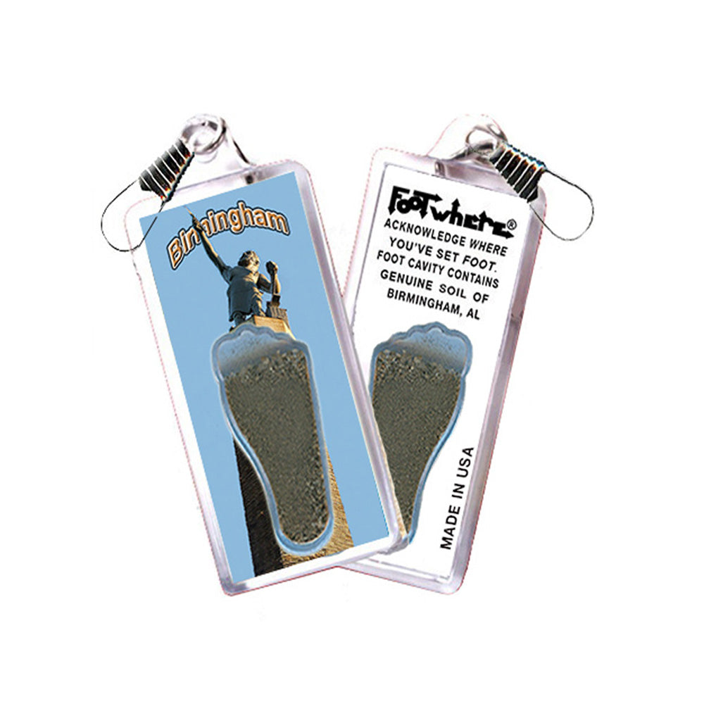 Birmingham FootWhere® Souvenir Zipper-Pulls. 72 pieces/6 assorted styles.