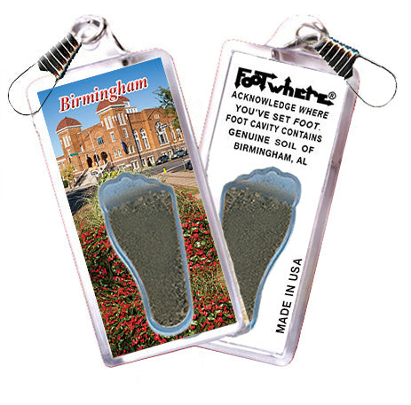 Birmingham FootWhere® Souvenir Zipper-Pulls. 72 pieces/6 assorted styles.