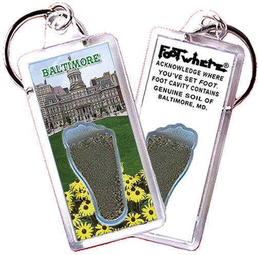 Baltimore FootWhere® Souvenir Keychains. 72 pieces/6 assorted styles.