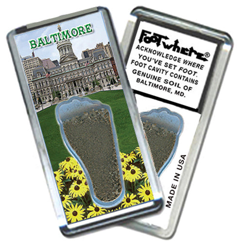 Baltimore FootWhere® Souvenir Magnet. 72 pieces/6 assorted styles.