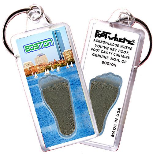 Boston FootWhere® Souvenir Keychain 72 pieces/ 6 assorted styles.