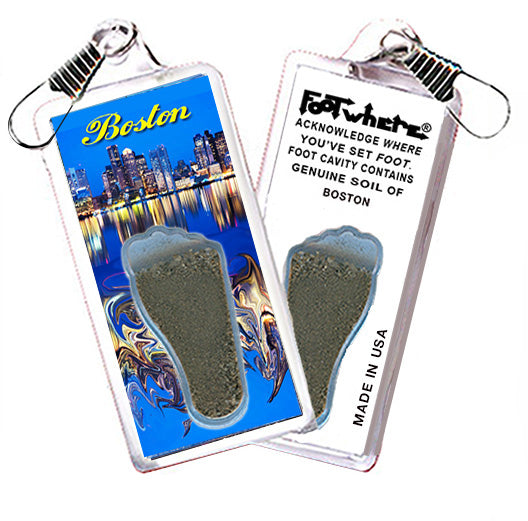 Boston FootWhere Souvenir Zipper-Pull 72 pieces/ 6 assorted styles.
