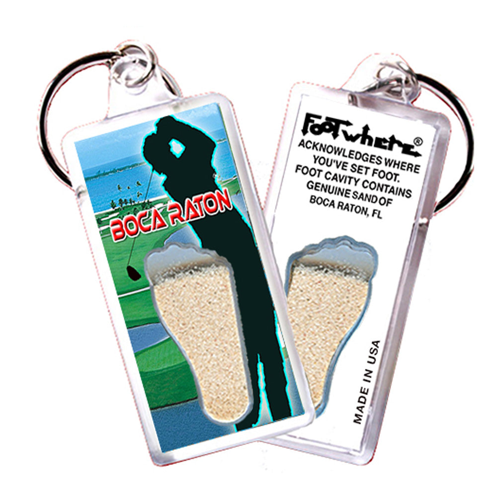 Boca Raton FootWhere® Souvenir Keychain. 72 pieces/ 6 assorted styles.
