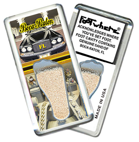 Boca Raton FootWhere® Souvenir Magnet. 72 pieces/ 6 assorted styles.