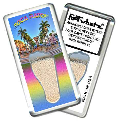 Boca Raton FootWhere® Souvenir Magnet. 72 pieces/ 6 assorted styles.