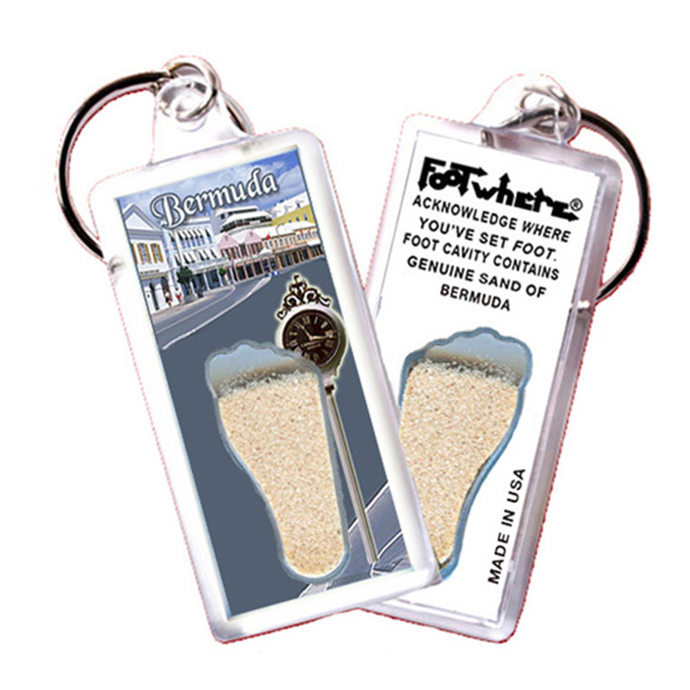 Bermuda FootWhere Souvenir Keychains. 72 pieces/6 assorted styles.