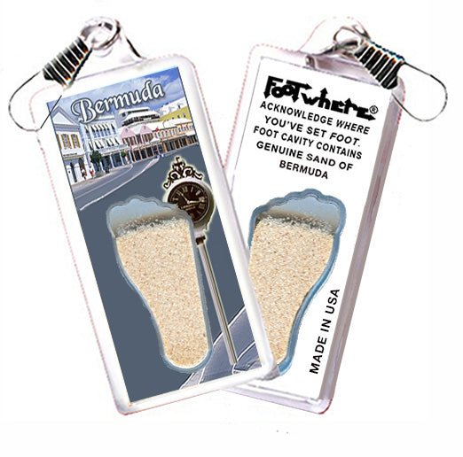 Bermuda FootWhere Souvenir Zipper-Pulls. 72 pieces/6 assorted styles.