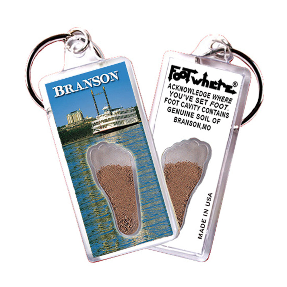 Branson FootWhere® Souvenir Keychains. 72 pieces/6 assorted styles.