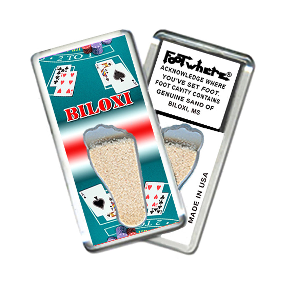 Biloxi FootWhere® Souvenir Magnets. 72 pieces/6 assorted styles.