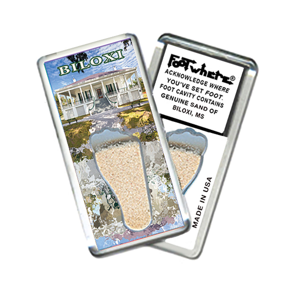 Biloxi FootWhere® Souvenir Magnets. 72 pieces/6 assorted styles.
