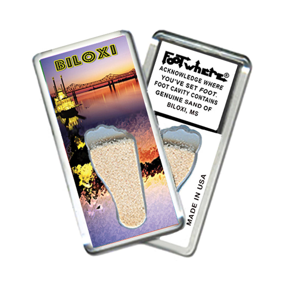 Biloxi FootWhere® Souvenir Magnets. 72 pieces/6 assorted styles.
