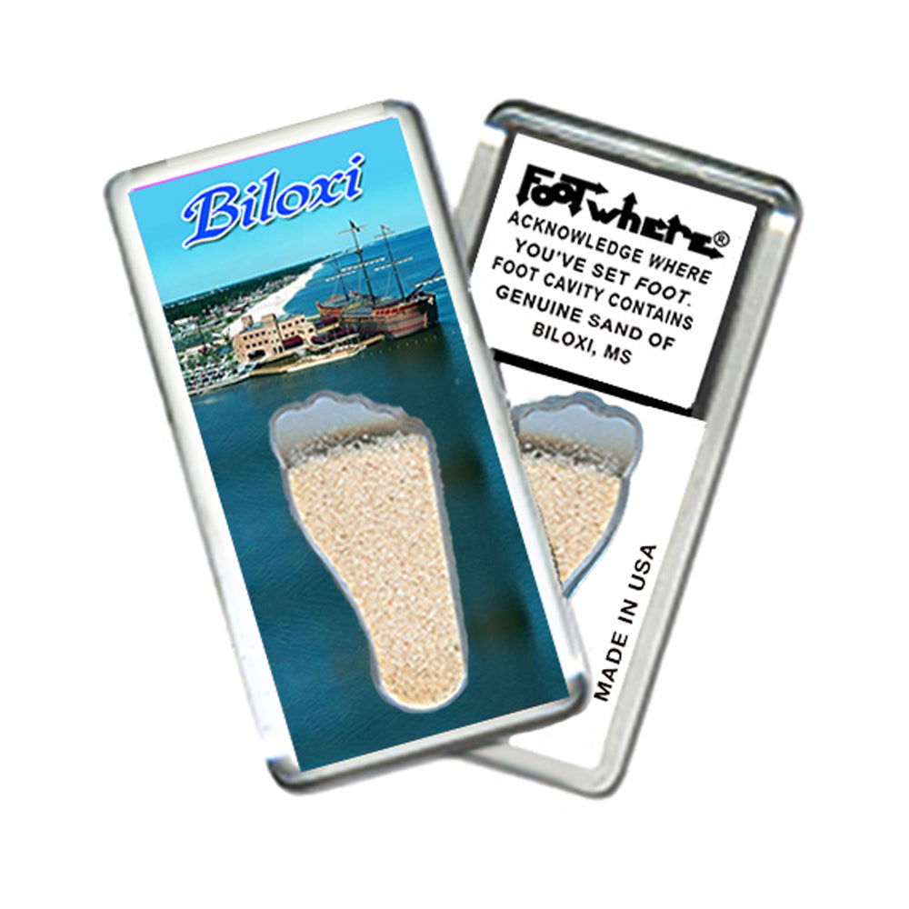 Biloxi FootWhere® Souvenir Magnets. 72 pieces/6 assorted styles.
