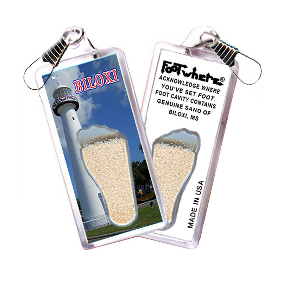 Biloxi FootWhere® Souvenir Zipper-Pulls. 72 pieces/6 assorted styles.