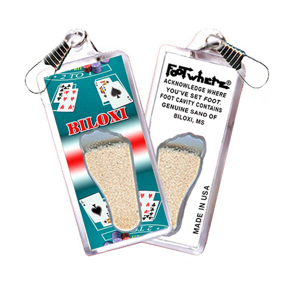 Biloxi FootWhere® Souvenir Zipper-Pulls. 72 pieces/6 assorted styles.