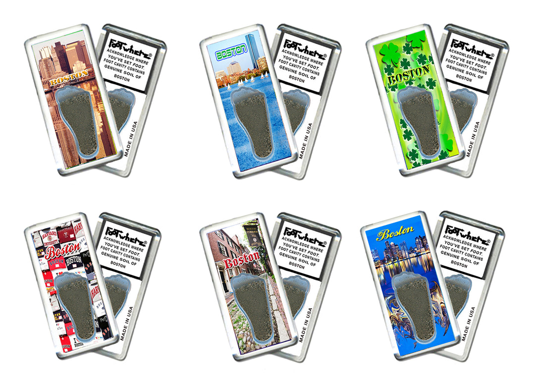 Boston FootWhere® Souvenir Magnet 72 pieces/ 6 assorted styles.