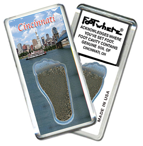 Cincinnati FootWhere® Souvenir Magnet. 72 pieces/ 6 assorted styles.