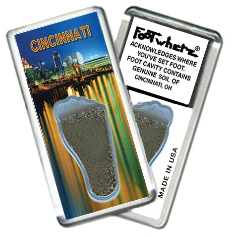 Cincinnati FootWhere Souvenir Magnet. Made in USA