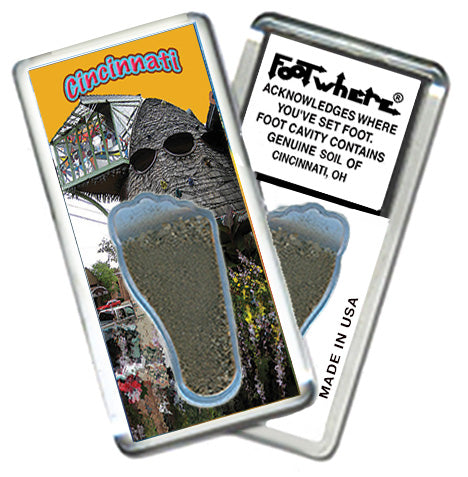Cincinnati FootWhere® Souvenir Magnet. 72 pieces/ 6 assorted styles.