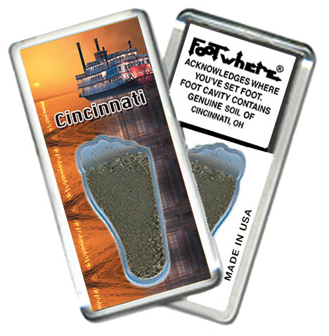 Cincinnati FootWhere Souvenir Magnet. Made in USA