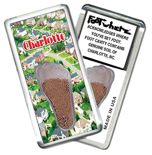 Charlotte FootWhere® Souvenir Magnet. 72 pieces/ 6 assorted styles.