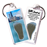 Chicago FootWhere® Souvenir Keychains. 6 Piece Set. Made in USA