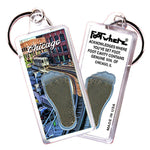 Load image into Gallery viewer, Chicago FootWhere® Souvenir Keychain. Made in USA
